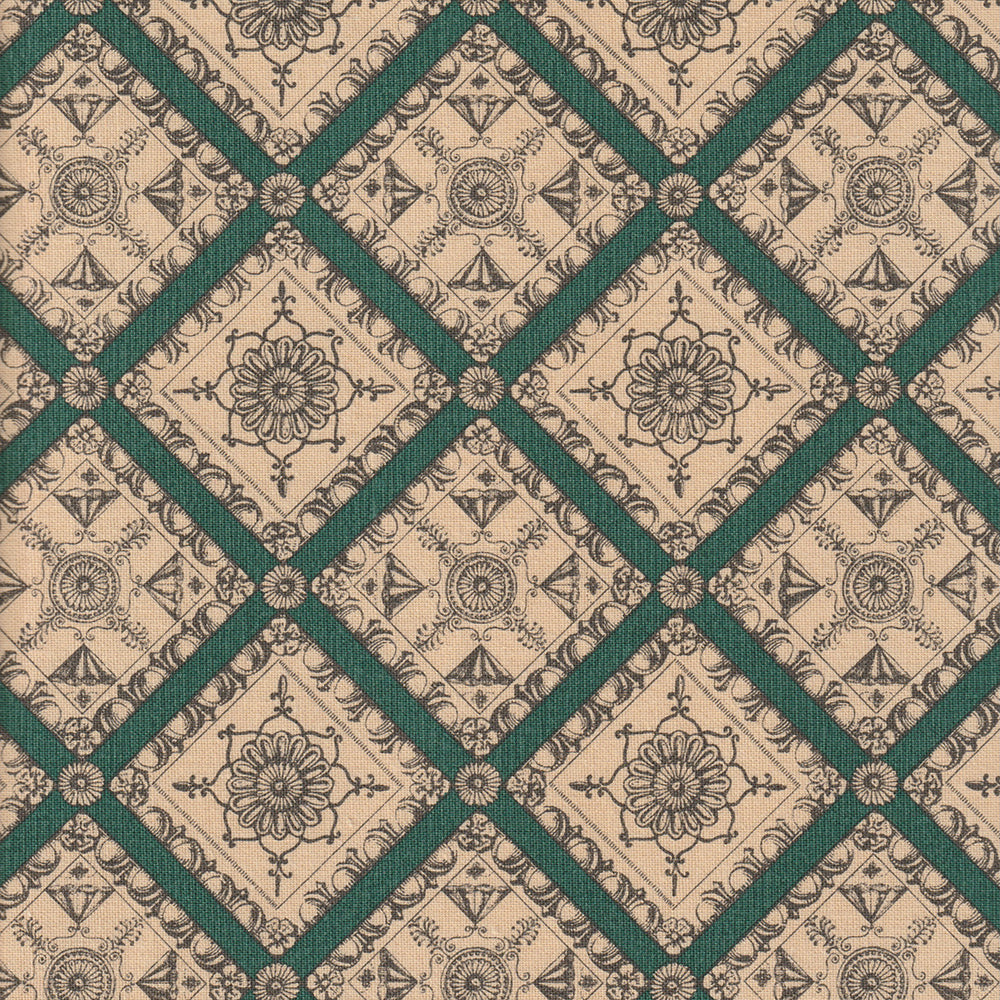 Pergolesi Fabric by Nile & York in Dark Green