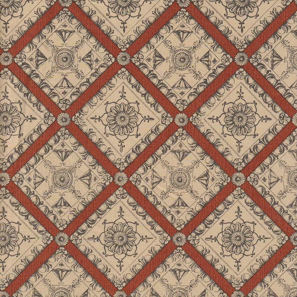 Pergolesi Fabric by Nile & York in Terracotta