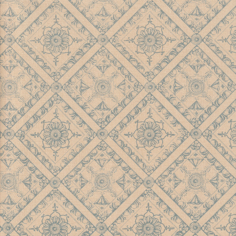 Pergolesi Toile Fabric by Nile & York in Pale Blue