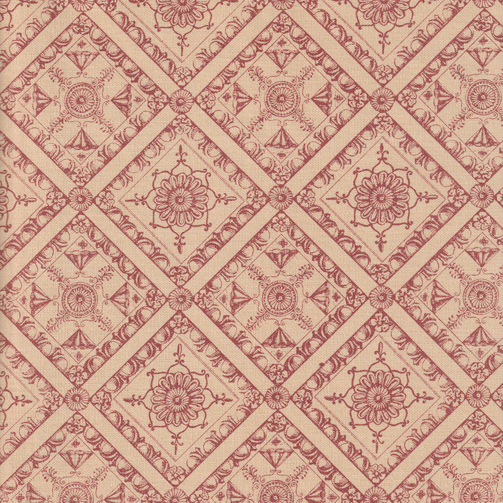 Pergolesi Toile Fabric by Nile & York in Wine