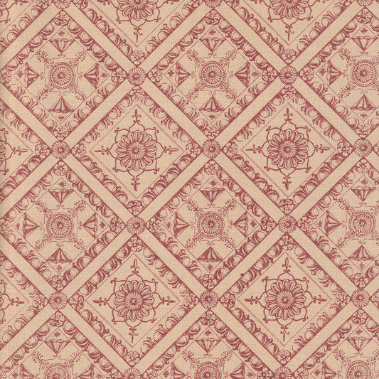 Pergolesi Toile Fabric by Nile & York in Wine