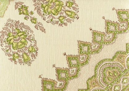 Persepolis Fig/Taupe on Cream Linen fabric by Home Couture