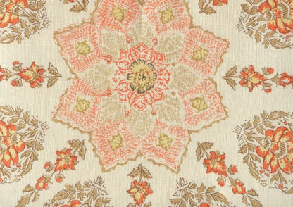 Persepolis Melon/Camel on Cream Linen fabric by Home Couture