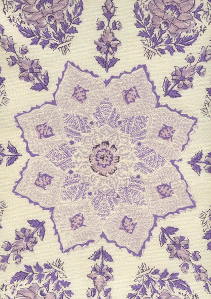 Persepolis Lilac Purple on Cream fabric by Home Couture