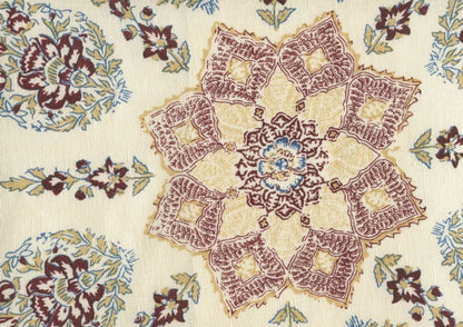 Persepolis Wine Blue on Cream fabric by Home Couture