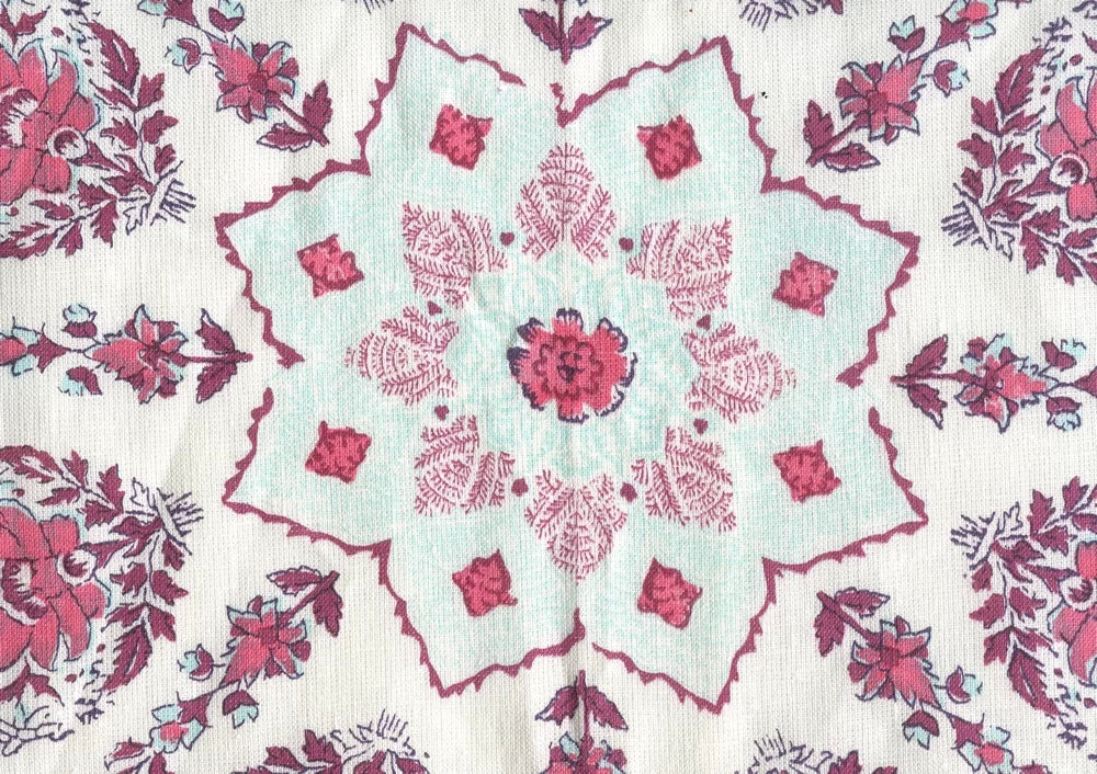 Persepolis Red Burgundy Purple Turquoise fabric by Home Couture