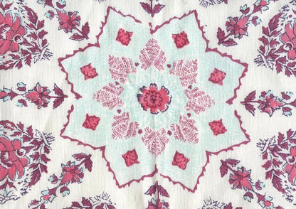 Persepolis Red Burgundy Purple Turquoise fabric by Home Couture