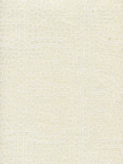 Persia White on Taj Ecru fabric by Cloth & Paper