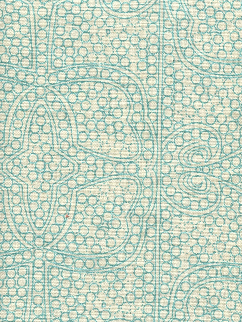 Persia Turquoise on Taj Ecru fabric by Cloth & Paper