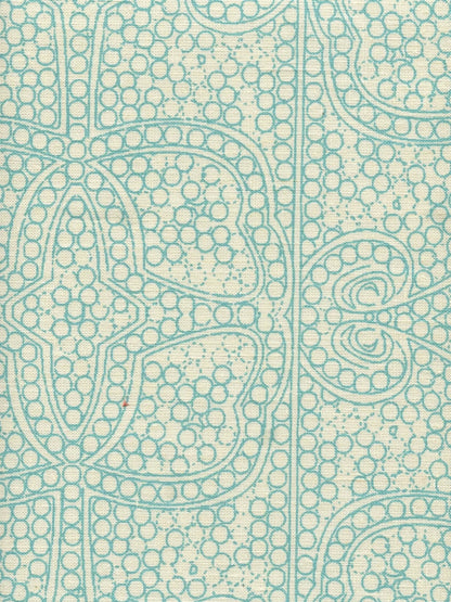 Persia Turquoise on Taj Ecru fabric by Cloth & Paper