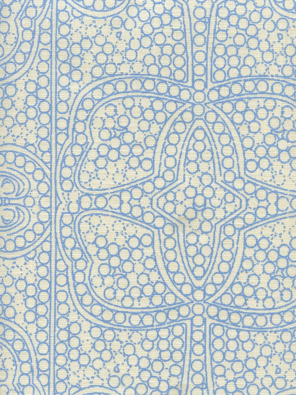 Persia New Blue on Taj Ecru fabric by Cloth & Paper