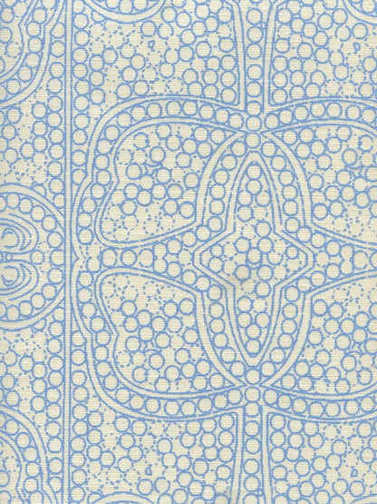 Persia New Blue on Taj Ecru fabric by Cloth & Paper