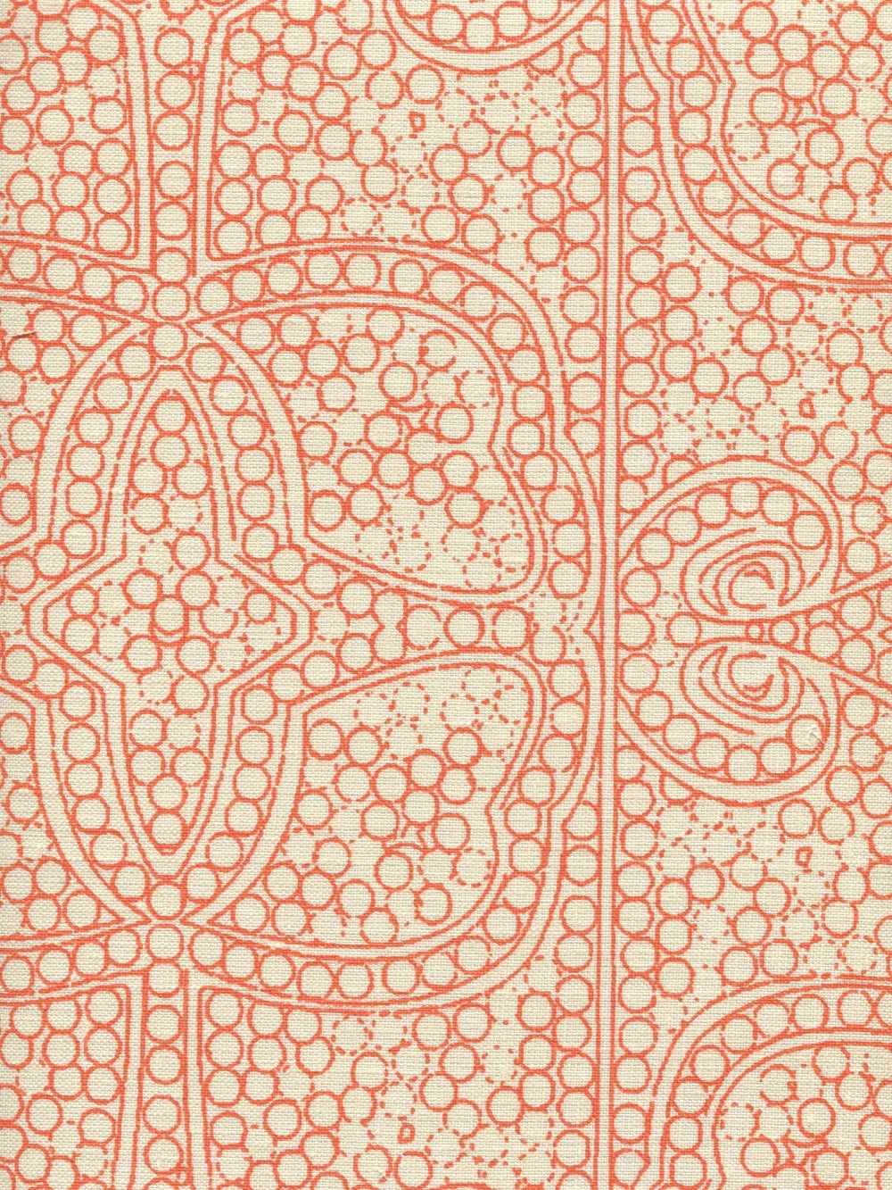 Persia Orange on Taj Ecru fabric by Cloth & Paper