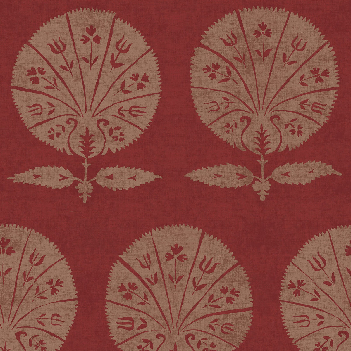 Persian Poppy Antique Red wallpaper by Penny Morrison