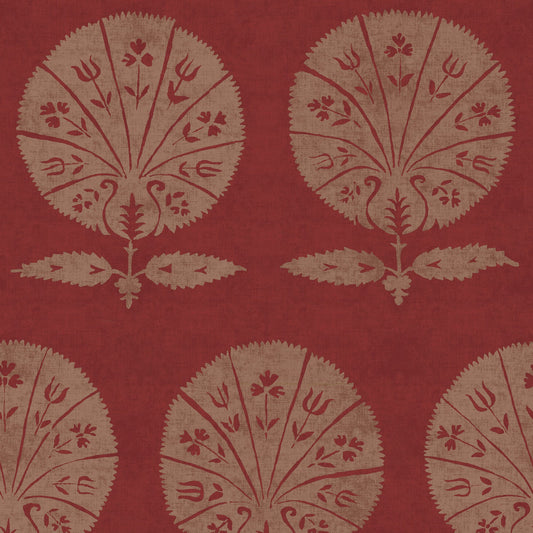 Persian Poppy Antique Red wallpaper by Penny Morrison