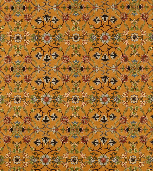 Persian Scroll Embroidery Fabric by Morris & Co Ochre