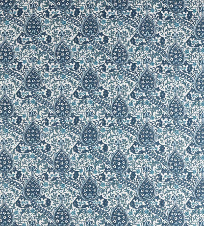 Persian Tulip Embroidery Fabric by Morris & Co Indigo