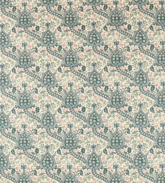 Persian Tulip Fabric by Morris & Co Teal