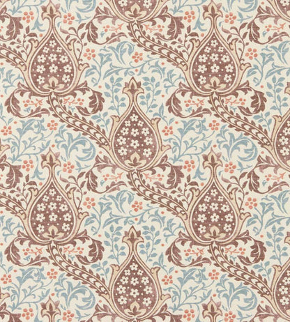 Persian Tulip Wallpaper by Morris & Co Umber/Mineral Blue