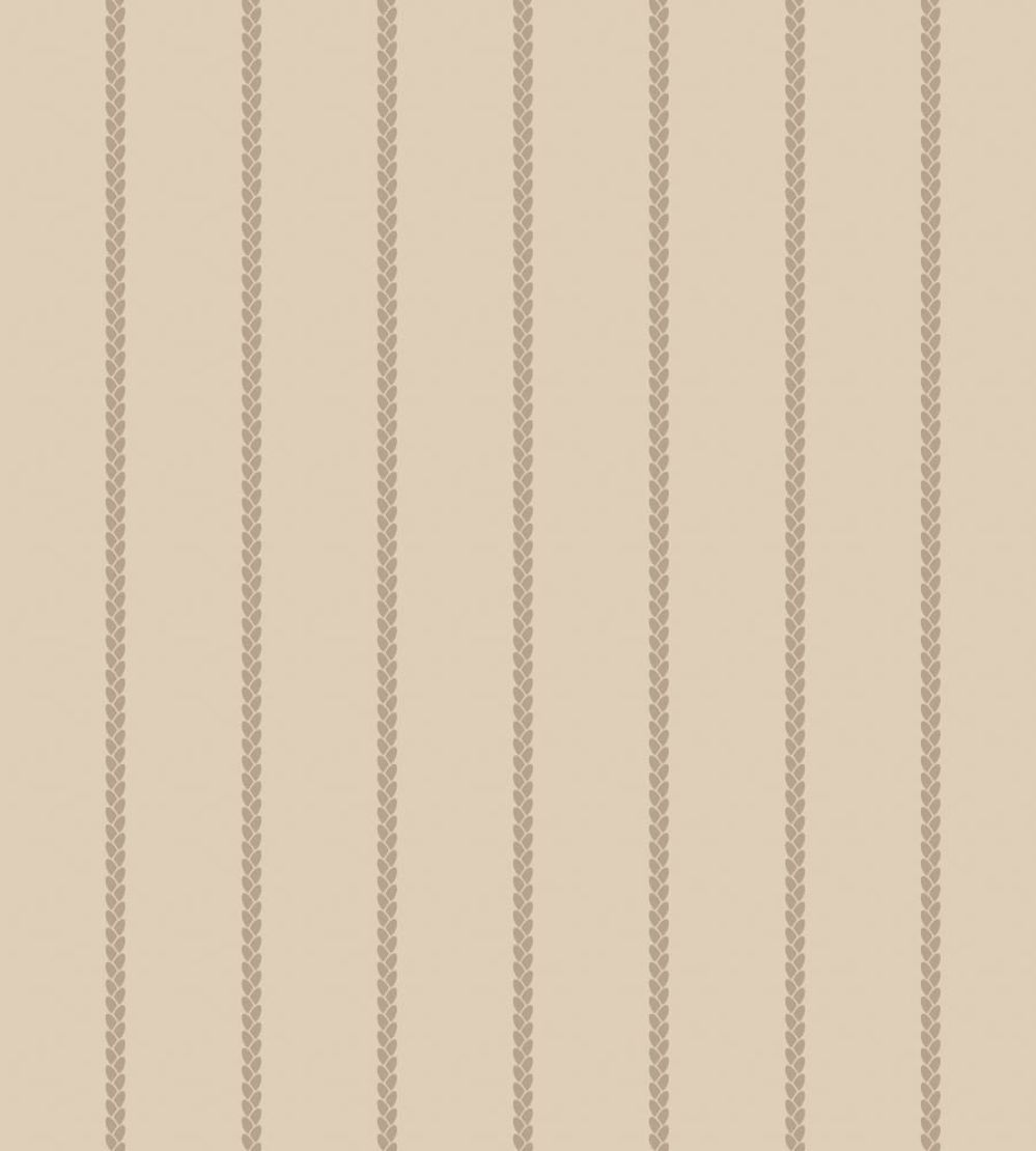 Petal Stripe Wallpaper by Farrow & Ball Joas White / London Stone