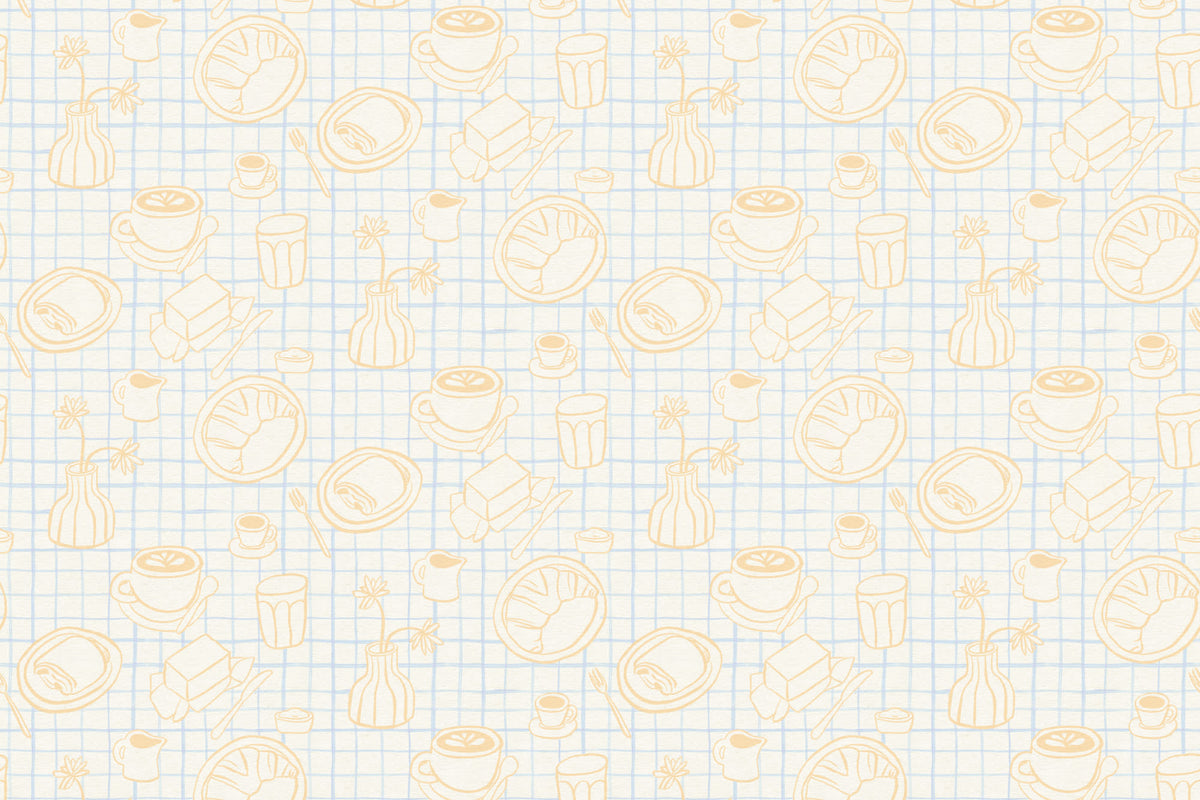 Petit Dejeuner Blue wallpaper by Hovia