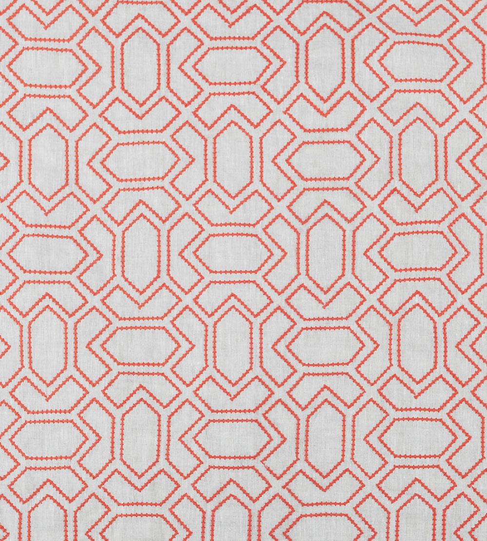 Petite Paravento Fabric by Vanderhurd Coral/Natural