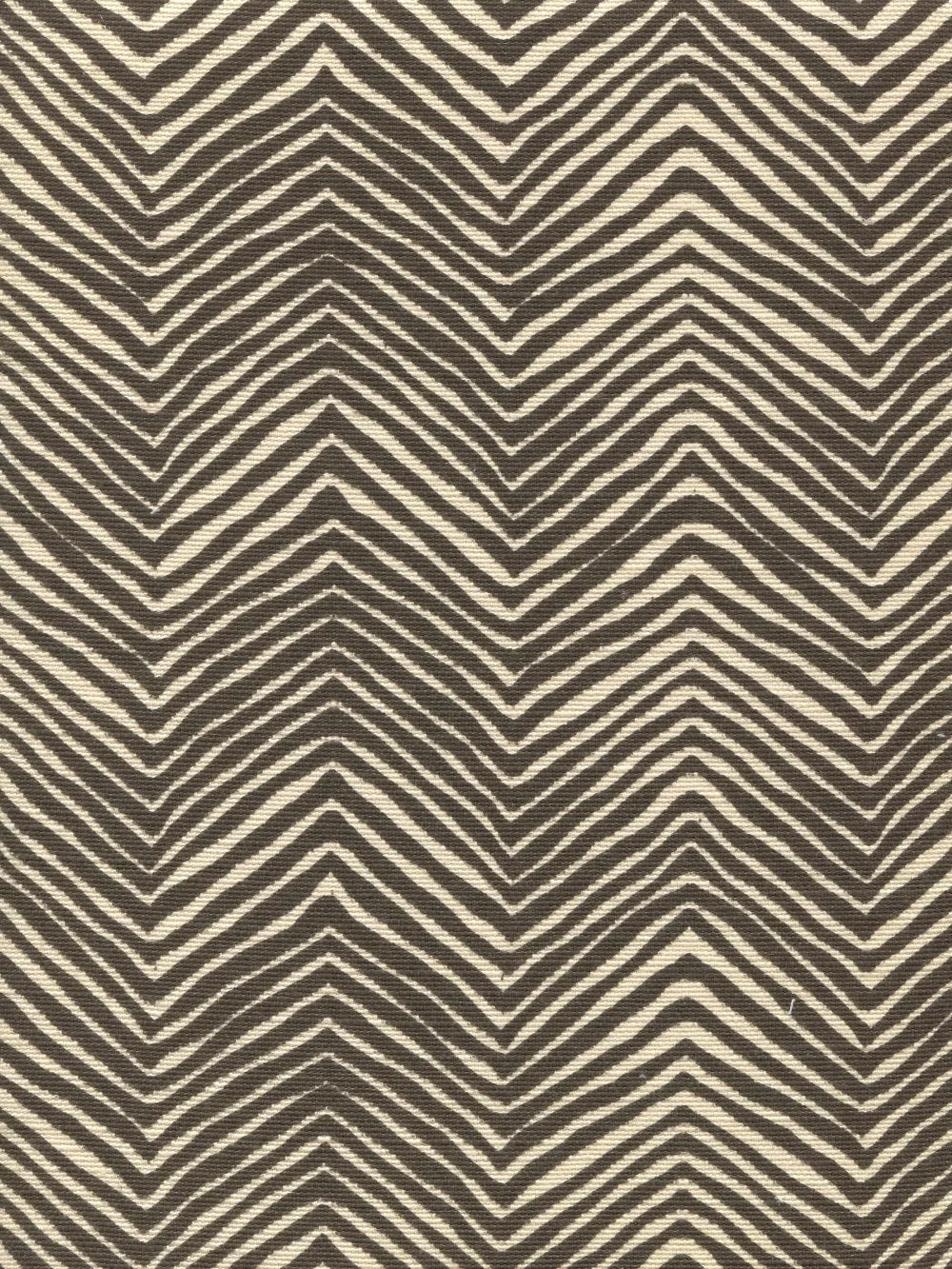 Petite Zig Zag Brown on Tint fabric by Alan Campbell