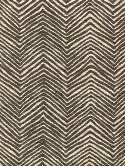 Petite Zig Zag Brown on Tint fabric by Alan Campbell