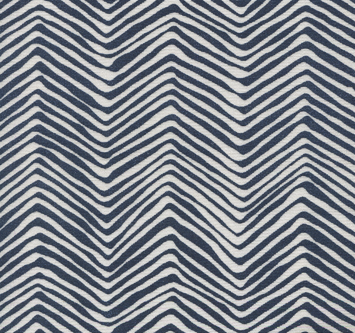 Petite Zig Zag Navy on White (AC303-18SUN) fabric by Alan Campbell