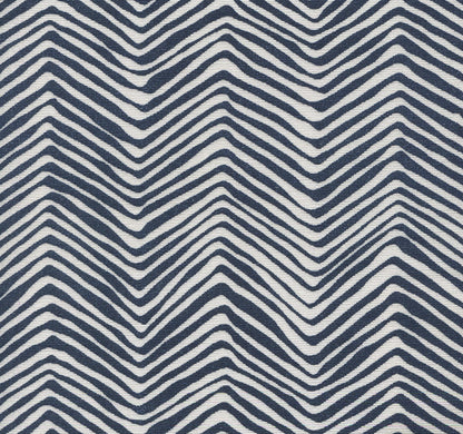 Petite Zig Zag Navy on White (AC303-18SUN) fabric by Alan Campbell