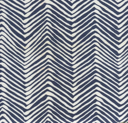 Petite Zig Zag Navy on White (AC303-18W) fabric by Alan Campbell
