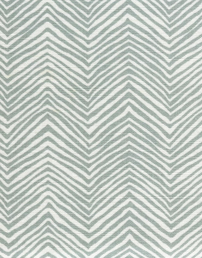 Petite Zig Zag French Green on Tint fabric by Alan Campbell