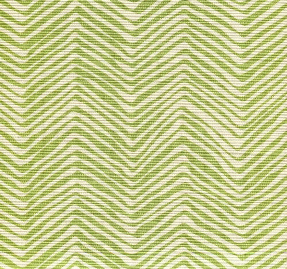 Petite Zig Zag Jungle Green on Tint fabric by Alan Campbell