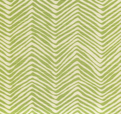 Petite Zig Zag Jungle Green on Tint fabric by Alan Campbell