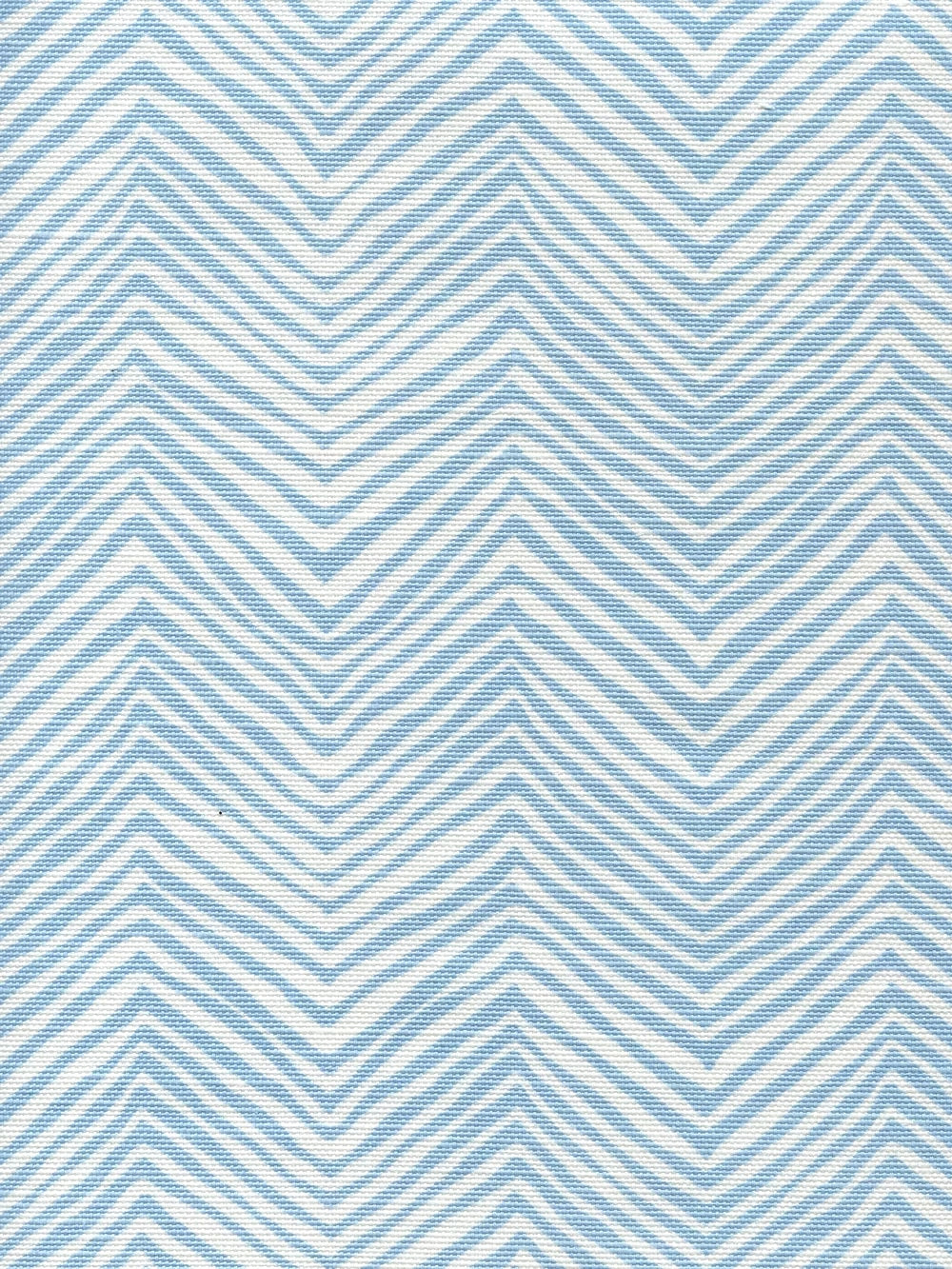 Petite Zig Zag New Blue on White fabric by Alan Campbell