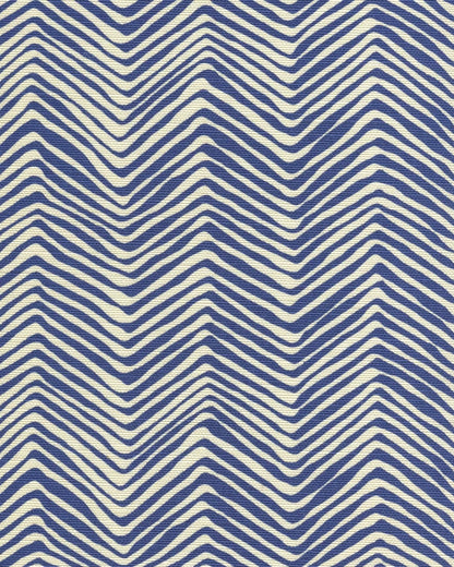 Petite Zig Zag New Navy on Tint fabric by Alan Campbell