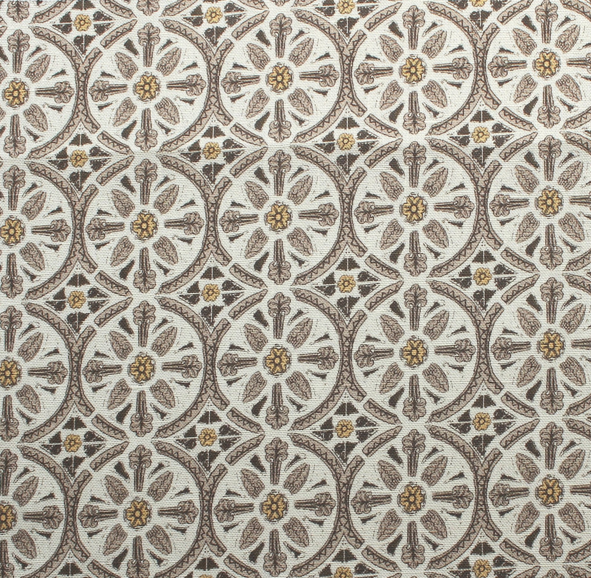 Petite Circle Batik Fabric by Betsy Textiles in Brown