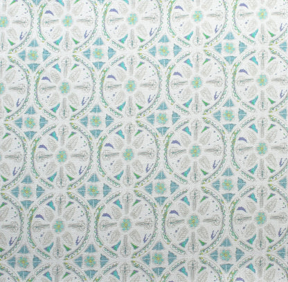 Petite Circle Batik Fabric by Betsy Textiles in Turquoise