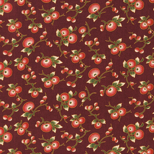 Petites Pommes Fabric by Décors Barbares in Red