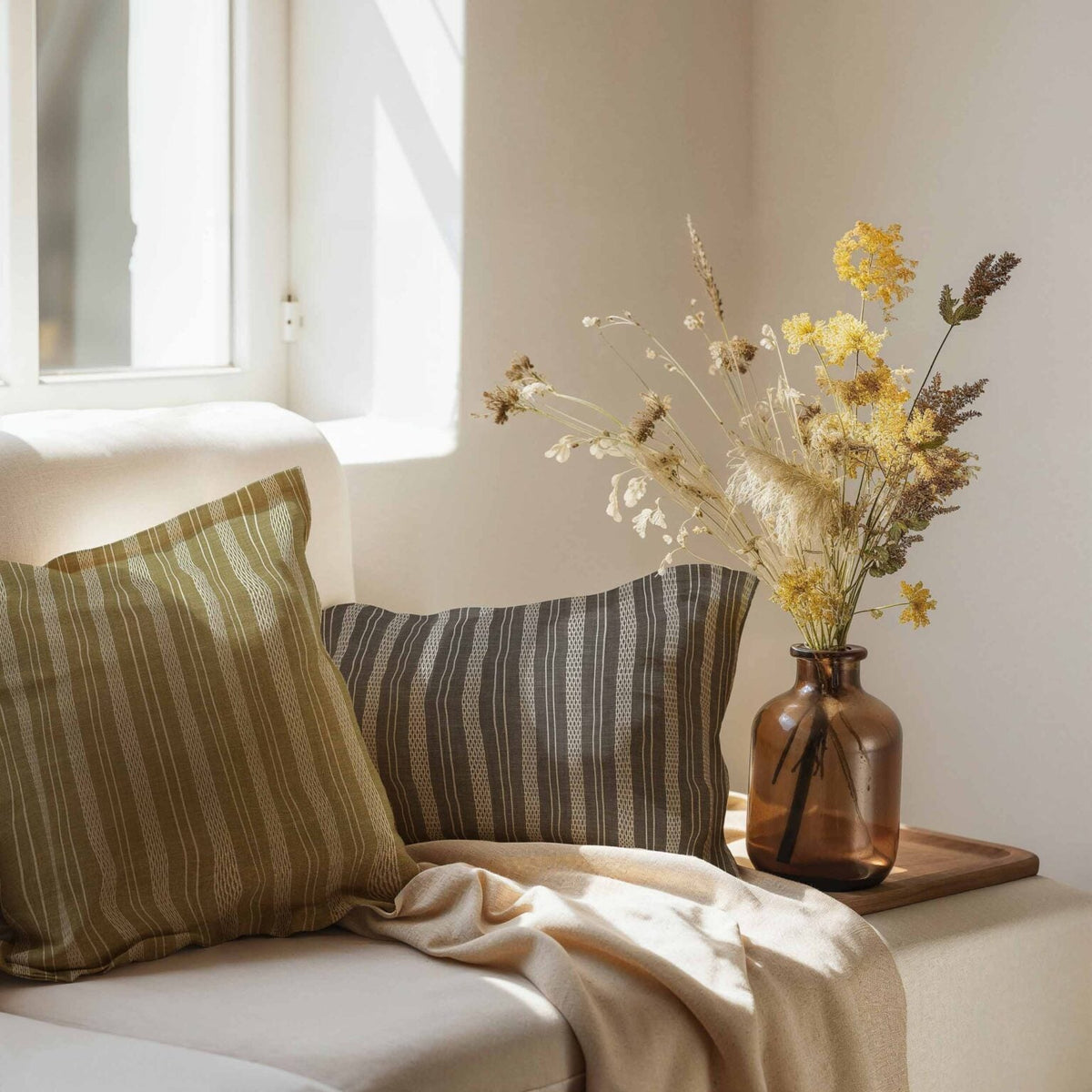 PETITPOINT fabric by Coordonné in SALVIA, shown in a styled room