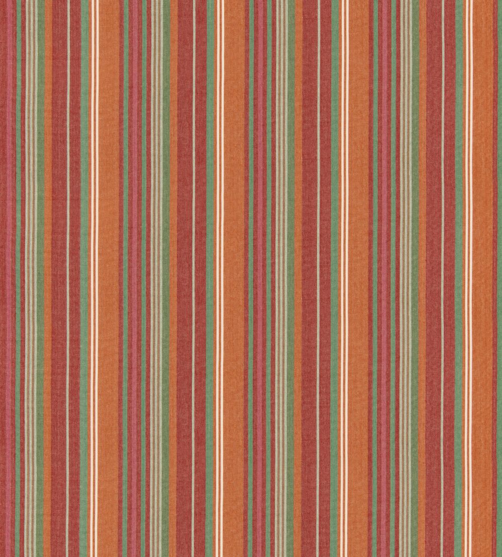 Petra Stripe Fabric by GP & J Baker Red/Green