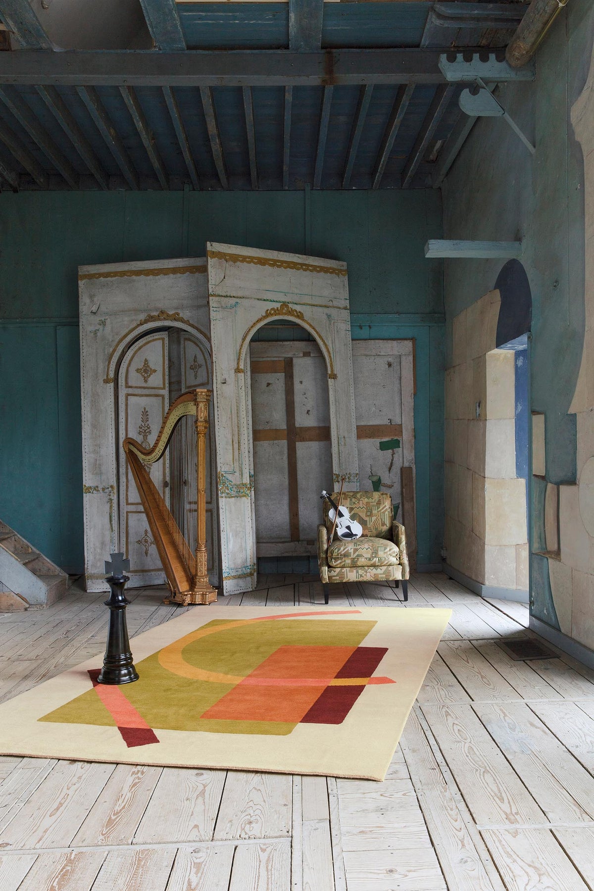Petrouchka Rug by Pierre Frey shown in a room setting (view 2)