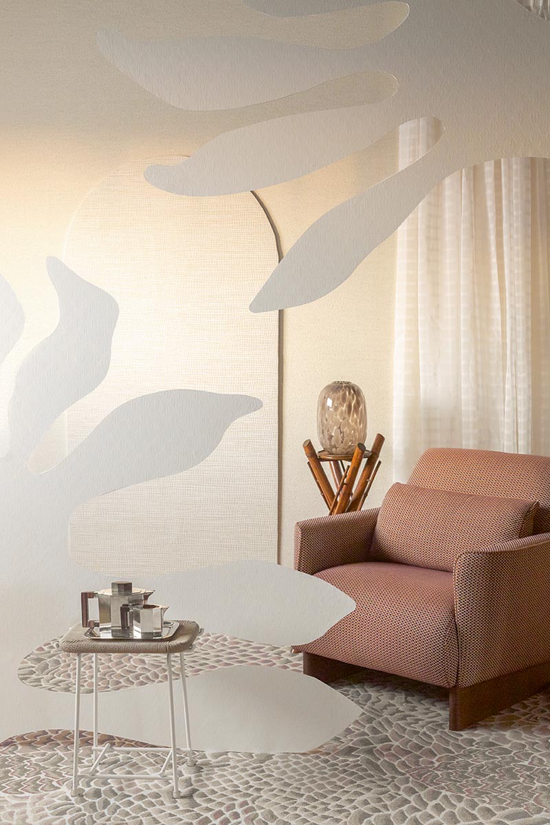 Petunia Wallpaper by Pierre Frey shown in a room setting (view 1)
