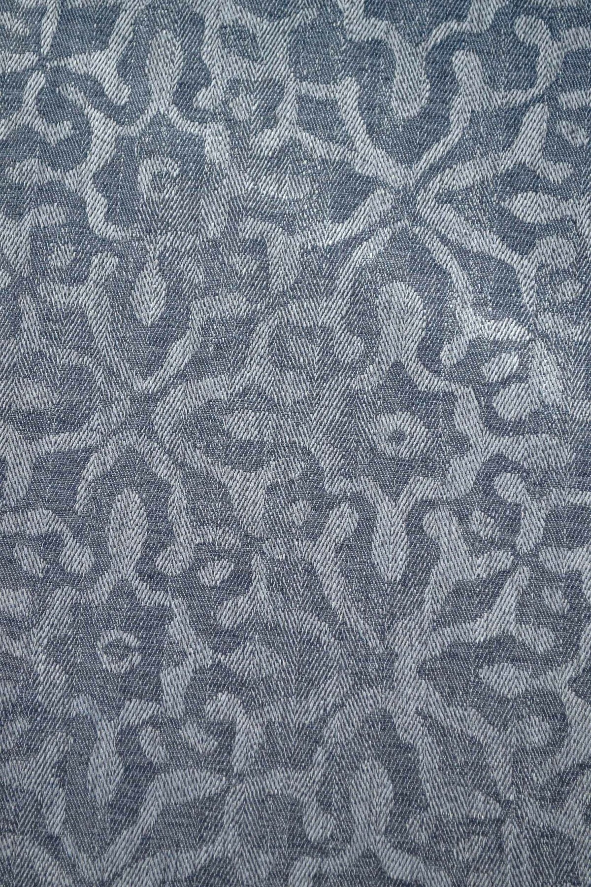 Phaistos fabric by Coordonné in Cobalt, shown in a styled room