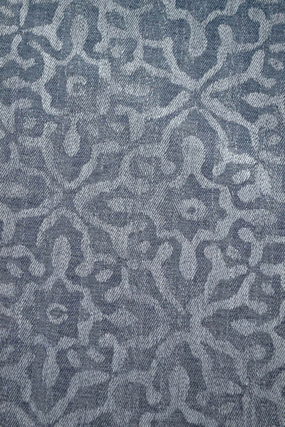 Phaistos fabric by Coordonné in Cobalt, shown in a styled room