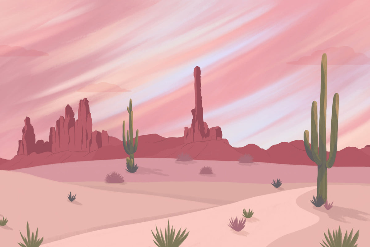 Phoenix Pink mural by Hovia