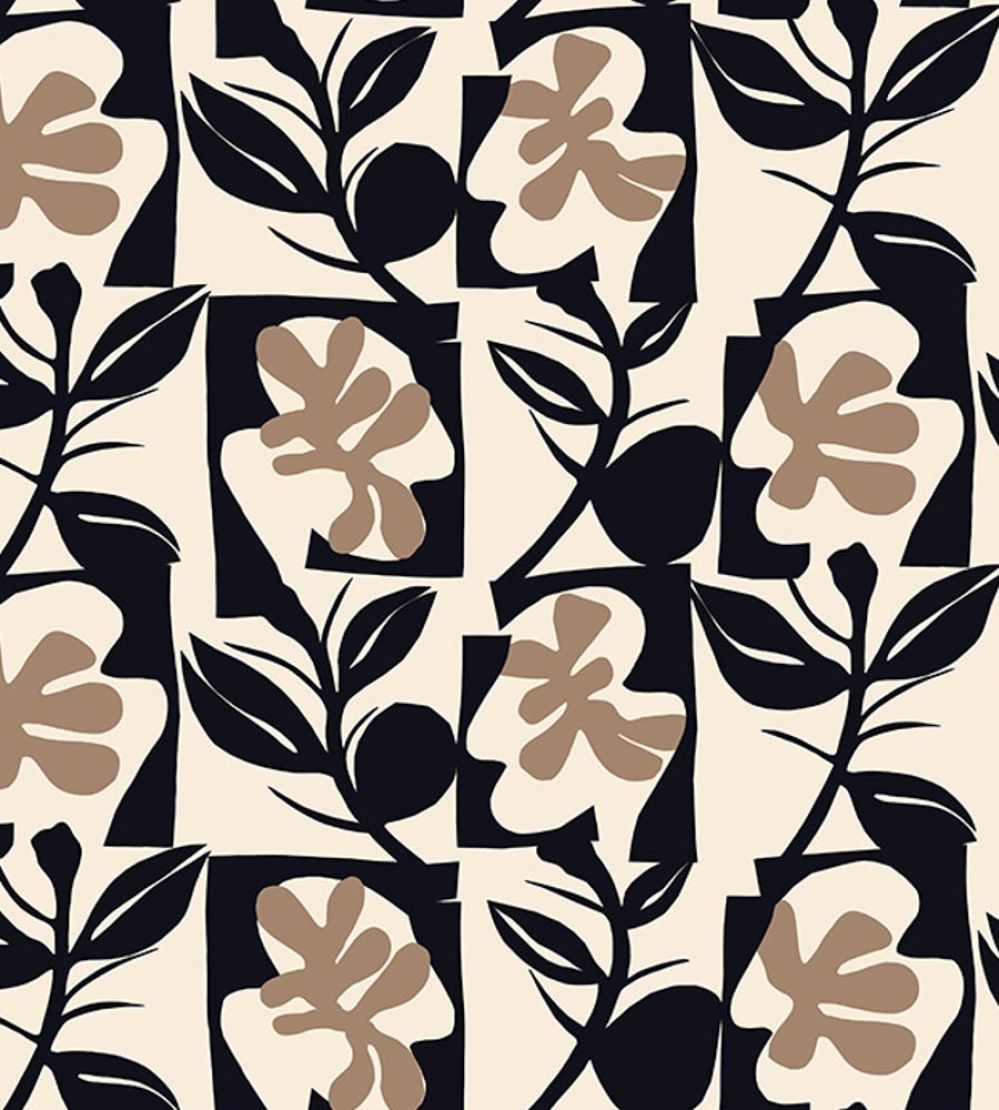Pienet Naatit Wallpaper by Marimekko Black
