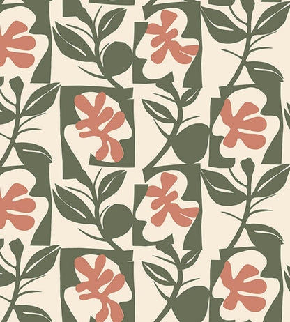 Pienet Naatit Wallpaper by Marimekko Green