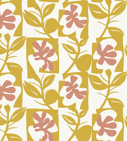 Pienet Naatit Wallpaper by Marimekko Yellow