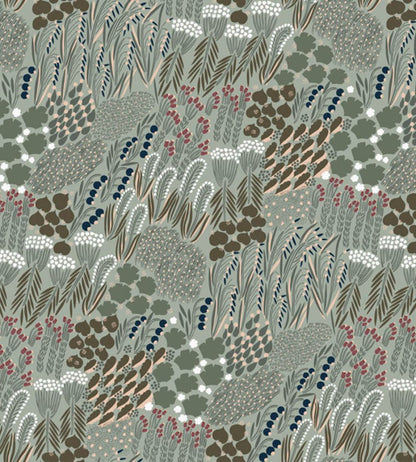 Pieni Letto Wallpaper by Marimekko Green